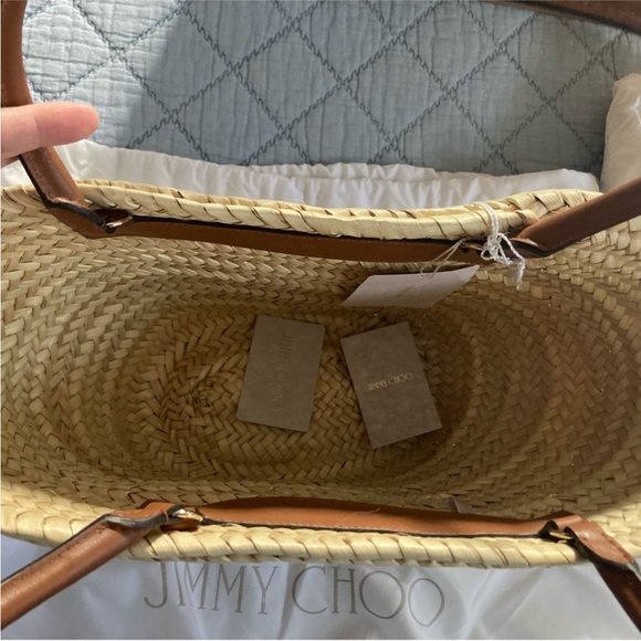 Authentic Jimmy Choo Beach Basket Tote Bag - Picture 4 of 5
